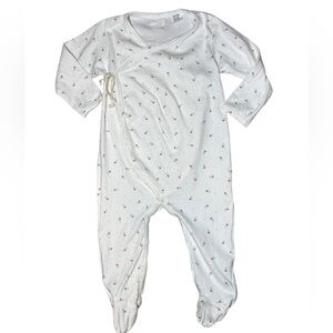 Jamie Kay White Floral Kids One Piece 2Y Tie Front Pajamas